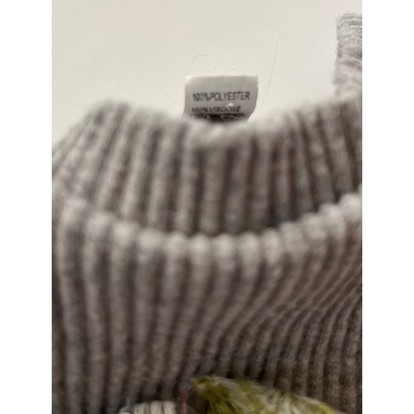 Baby Girl Gray Long Sleeve Floral Pattern Mesh Layered Tutu Dress 6M - Picture 6 of 7